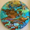 Viewer Interactive Painted Sequin Circle | Oil And Acrylic Painting in Paintings by Leisa Rich | Buckhead in Atlanta. Item made of canvas