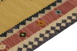 Vintage Sofreh Kilim rug in Camel, Red Medallions | Area Rug in Rugs by Rug and Kilim