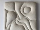 ‘Linger’ | Wall Sculpture in Wall Hangings by Greyya Jay. Item made of oak wood with cement works with minimalism & japandi style