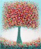 Beautiful Blossom — Original Textured Acrylic Painting | Oil And Acrylic Painting in Paintings by DaggArt. Item composed of canvas in contemporary style