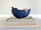 Navy and Gold Eggshell Bowl Paper Mache Material | Decorative Bowl in Decorative Objects by TM Olson Collection. Item composed of paper compatible with contemporary and eclectic & maximalism style