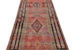Vintage Moroccan Rug in Red with Geometric Patterns | Area Rug in Rugs by Rug and Kilim
