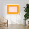 Marigold Yellow And Pink Contemporary Print | Prints by Emily Keating Snyder. Item composed of paper in boho or mid century modern style