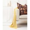 Dandelion Yellow Merino Throw | Linens & Bedding by Studio Variously. Item made of fabric works with modern style