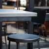 One Ton Stool with Back | Chairs by Crow Works | Fox in the Snow Cafe in Columbus