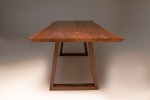 European Walnut on Solid Walnut Pedestals | Dining Table in Tables by L'atelier Mata. Item composed of walnut