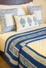Indigo Statement Single Quilt | Linens & Bedding by Jaipur Bloc House. Item composed of cotton