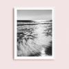 Coastal photography print "Monochrome Shore", 40" x 30" only | Photography by PappasBland. Item composed of paper in contemporary or coastal style