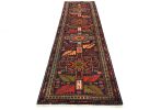 Vintage Purple Geometric 2'6X9'7 Ardabil Runner Rug | Rugs by Magic Rugs. Item composed of cotton
