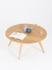 Round coffee table made of solid oak wood | Tables by Mo Woodwork. Item composed of oak wood in minimalism or mid century modern style