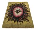 Vintage Swedish Rug In Green and Black with Medallion | Rug | Area Rug in Rugs by Rug and Kilim