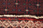 Vintage Mid-Century Soumak Red and Blue Wool Kilim Rug 10929 | Area Rug in Rugs by Rug and Kilim