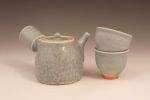 Porcelain Teapot with Wild Granite Celadon Glaze | Serveware by Hamish Jackson Pottery. Item composed of stoneware