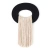 Crest in Black | Macrame Wall Hanging in Wall Hangings by YASHI DESIGNS. Item composed of cotton in minimalism or contemporary style