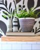 Striped Planter | Vases & Vessels by MOkun. Item composed of ceramic
