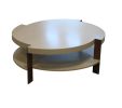 CT-85 Coffee Table with Shelf in Walnut Sand with Bronze Baked-on Epoxy Legs | Tables by Antoine Proulx Furniture, LLC. Item composed of oak wood & metal