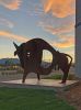 Wild Bill Bison | Public Sculptures by John Randall Nelson | Element Boulder Superior in Superior. Item made of steel