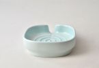 Self-Draining Porcelain Soap Dish | Toiletry in Storage by Maia Ming Designs. Item composed of ceramic in minimalism or contemporary style