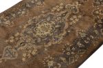 Hand-Knotted Vintage Sivas Rug in Beige-Brown with Medallion | Area Rug in Rugs by Rug and Kilim