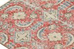 Vintage Zeki Müren Runner in Red with Blue & Beige Patterns | Area Rug in Rugs by Rug and Kilim
