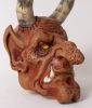 The Crimson Goblin – High-Detail Mythological Wood Sculpture | Decorative Objects by Holzkunst Samuel Meisinger. Item made of wood compatible with art deco style