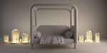 Roundish single bed | Beds & Accessories by DONNA Furniture. Item made of wood & fabric compatible with minimalism and contemporary style