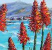 Palette Knife Painting in Oil, Big Sur | Oil And Acrylic Painting in Paintings by Lisa Elley ART | Wente Estate Tasting Room & Winemakers Studio in Livermore. Item made of synthetic