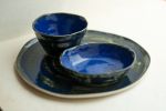 Range of ceramics in Ultra marine Blue Indigo. Plates, bowls, presentation dish. | Dinnerware by Charlotte Ceramics | Private Residence in Ibiza. Item made of stoneware
