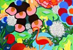 FLORAL MADNESS - large floral painting | Oil And Acrylic Painting in Paintings by Marinela Puscasu. Item made of canvas compatible with contemporary and country & farmhouse style