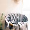 Boro Blue Soft Handwoven Merino Throw | Linens & Bedding by Studio Variously. Item made of wool works with coastal & modern style