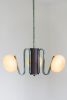 Coronette 3 Chandelier | Chandeliers by Sara Schoenberger. Item composed of brass & glass compatible with minimalism and mid century modern style