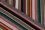 1950s Vintage chaput Kilim rug in Multicolor Stripe Patterns | Area Rug in Rugs by Rug and Kilim