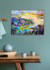 Paradise II, Whimsical Coastal Landscape Painting | Oil And Acrylic Painting in Paintings by Dorothy Fagan Fine Arts. Item made of canvas works with contemporary & eclectic & maximalism style