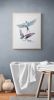 Swallows in Flight No. 35 : Original Watercolor Painting | Paintings by Elizabeth Becker. Item composed of paper compatible with minimalism and contemporary style