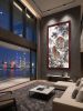 Hand-Painted Song Gongbi Double Tigers Silk Landscape Art | Oil And Acrylic Painting in Paintings by Dynasty Artisan. Item composed of wood & fabric compatible with contemporary and eclectic & maximalism style