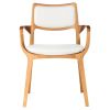 Post-Modern Style Aurora Chair in Sculpted Solid Wood | Armchair in Chairs by SIMONINI. Item composed of wood and leather