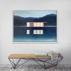 Abstract Landscape Lakeside - Framed Print | Prints by Nicolette Atelier. Item composed of canvas