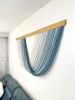 Maree Sea Wave Aesthetic Wall Art | Tapestry in Wall Hangings by Olivia Fiber Art. Item composed of wood and wool in boho or minimalism style