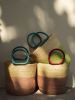Green Natural Fiber Toma Basket | Storage Basket in Storage by AKETEKETE. Item composed of fiber in boho or minimalism style