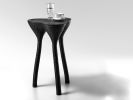 Black Tripod side table | Tables by Donatas Žukauskas. Item made of wood with cement works with minimalism & contemporary style