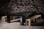 Outdoor Black Teak Dining / Ping Pong Table | Dining Table in Tables by Aeterna Furniture