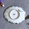 Blue-and-White Oval Plate – Abstract Ceramic Serving Dish | Ceramic Plates by Hideyo. Item made of ceramic works with contemporary & japandi style