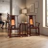 Heritage Luxury Ming Yokeback Armchair & Table Trio Art Set | Chairs by Dynasty Artisan. Item made of wood works with contemporary & eclectic & maximalism style