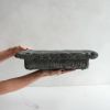 Extra Large Concrete Riser in Textured Stone Grey Concrete | Decorative Tray in Decorative Objects by Carolyn Powers Designs. Item made of concrete works with minimalism & contemporary style