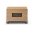 Lotus II Nightstand | Storage by Greg Sheres. Item made of oak wood with bronze works with minimalism & contemporary style