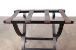 Argentine Rosewood Slung Leather Rack by Costantini in stock | Storage by Costantini Design. Item made of wood with leather works with modern style