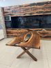 Walnut Resin Live Edge Dining Table - Resin Epoxy Table | Tables by Tinella Collection. Item made of walnut
