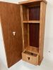 Whimsical Whiskey Cabinet in Figured Cherry and exotic woods | Storage by Wooden Imagination. Item made of wood works with contemporary & coastal style