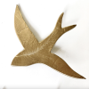 Large scale ceramic wall sculpture artwork gold birds | Wall Hangings by Elizabeth Prince Ceramics. Item composed of ceramic compatible with minimalism and contemporary style