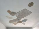 Textured Plaster Decoration on Ceiling | Wall Treatments by Elsa Jeandedieu Studio. Item made of bronze with stone works with minimalism & modern style